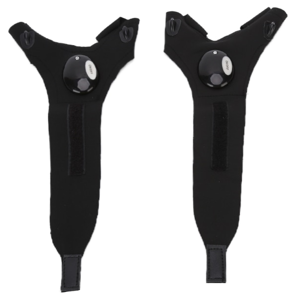 LED Ficklampa Handskar Elastiskt tyg Stora händer Fingerless LED Ljushandskar för make pojkvän