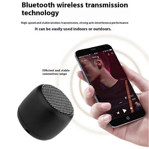 Bluetooth-högtalare, driven mini-subwoofer med 3D-surroundljud, B