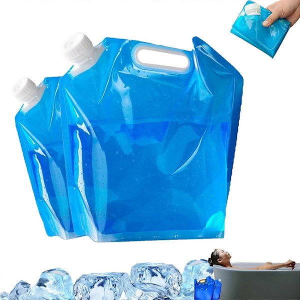 2 isbadspåsar, 5L+10L tillbehör för kallvattenbad, isbadspåse för hemmet, kallvattenbadkar för atleter, portabel isbehållare för kylterapi -GSL Ma