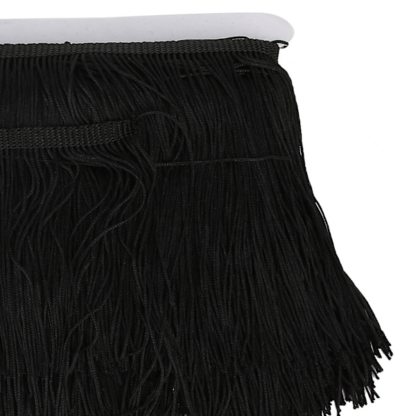 10yd 14cm långa fransar tofs Polyester Spetskant Band Sy Scen DIY Kläder Gardin plagg Tillbehör Svart