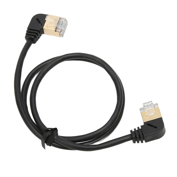 CAT8 Ethernet-kabel Gullbelagt hode OD 3,8 mm Hann til Hann 0,5 meter RJ45 Ethernet-kabel Nettverkskabel