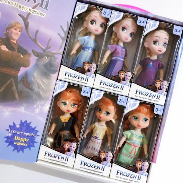 4,5-tums fickprinsessdockor flickor lekset med klänningar mode kunglig samling leksaker för barn 3 år och uppåt 4,5-tums dockpresentset
