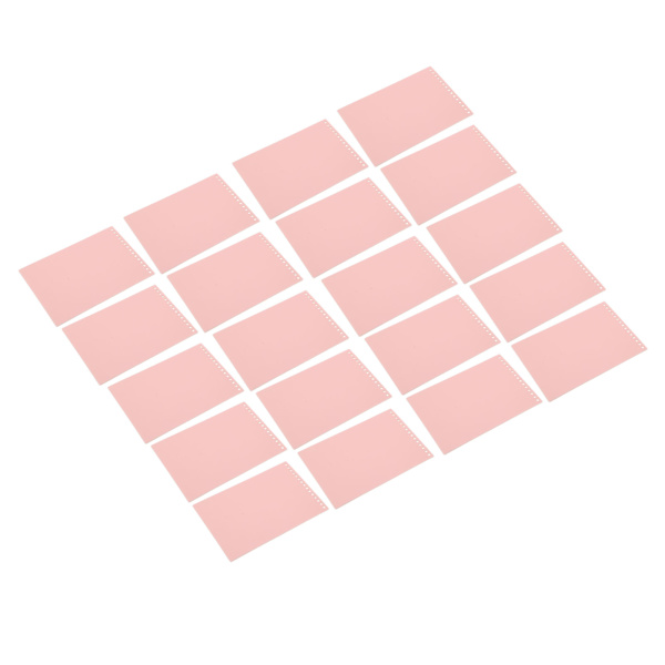 20 stk A5 15 hull tverrgående PP løsarkomslag avtakbar vanntett komfortabel håndfølelse for kontor Blush Pink