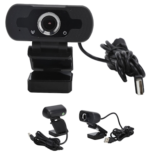 1080P webbkamera Full HD USB-webbkamera med brusreducerande mikrofon Multifunktionsbas