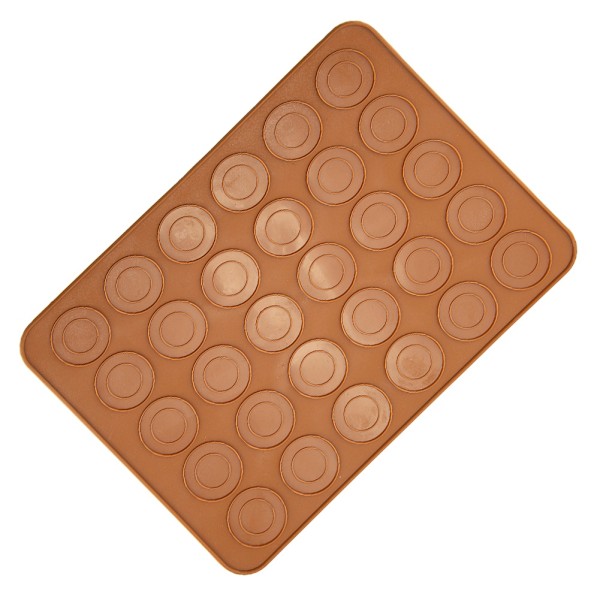 1 stk 30 huller rund form macarons måtte silikone macaron ark pad kage bageværktøj