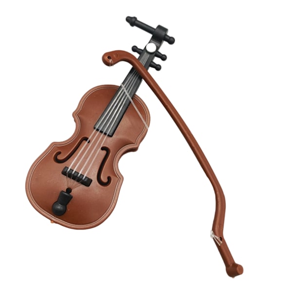 Plastdockhus Mini Violin Hantverk Miniatyrer DIY Dockhus Violin Mini Musikinstrument Modell för Dockhus Tillbehör