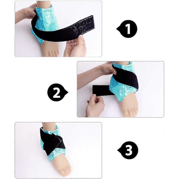 Justerbar Sport Fod Is-terapi Wrap med Varm/Kold Is Gel Pakke