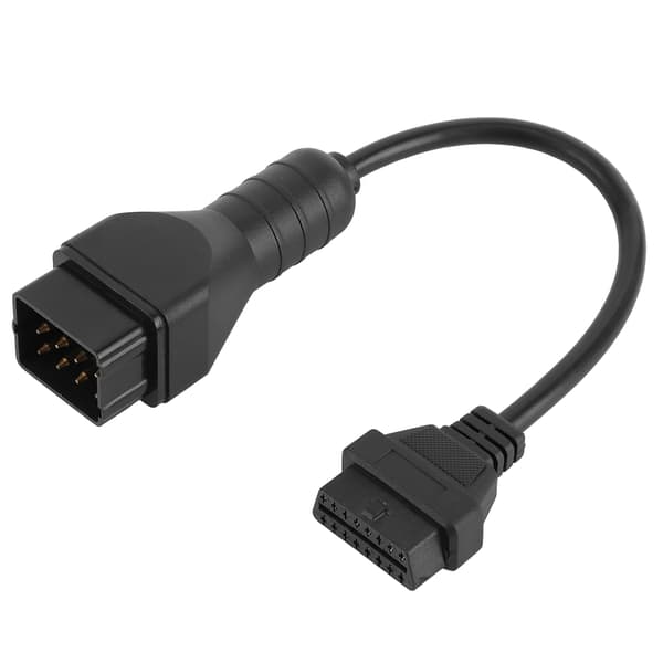 Diagnostisk Kabel OBD2 Kontakt 12 Pin til 16 Pin Adapter Biltilbehør Forlengelse