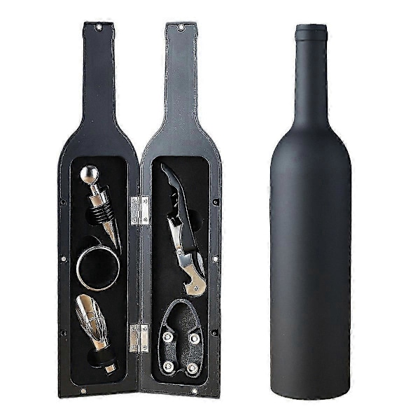 5PK Vin Tilbehør Gave - Vinflaske Korketrekker Åpner Kit