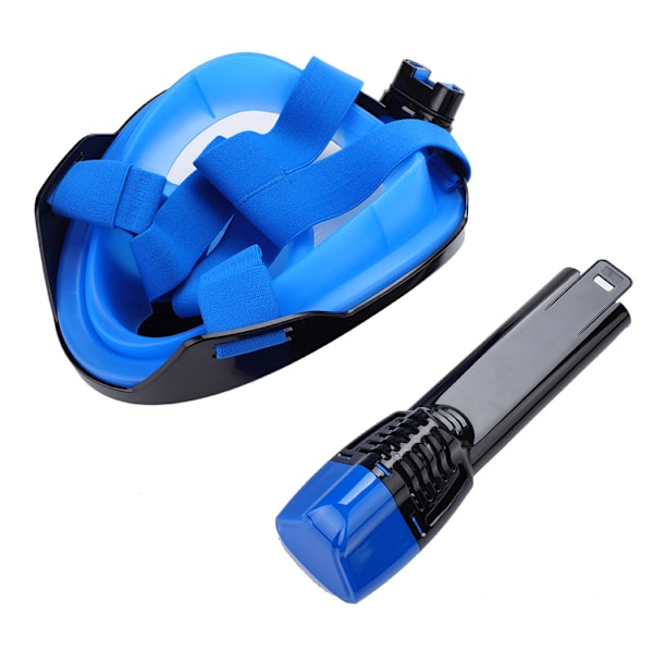 Keep Diving Full-face Snorkeling Mask Diving 2 i 1 Tørr Pust Undervanns Svømme Tube (Blå, M)