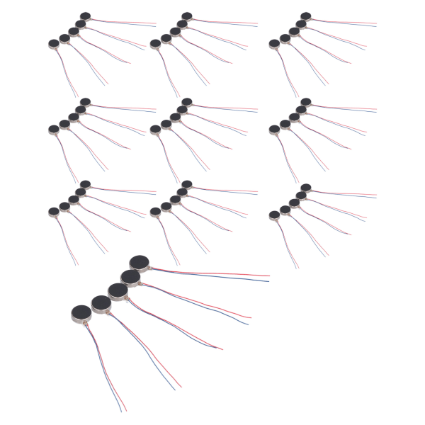 50 kpl värähteleviä moottoreita 12 mm × 3,4 mm 3 V korkean tarkkuuden korkearesoluutioinen alhainen tärinä, hiljainen mini DC litteä painikemoottori