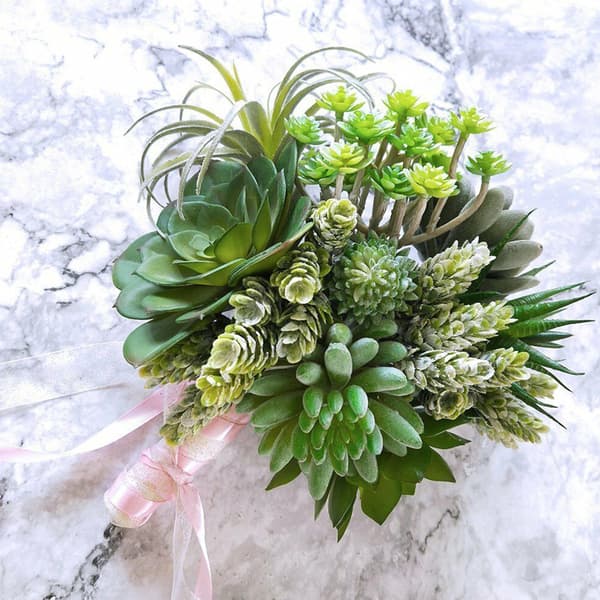 2 STK Skum Bukettholder Blomsterplastikkhåndtak DIY Brudeblomsterbase