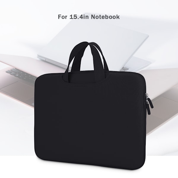 15-tommers Notebook-veske Anti-kollisjon Full beskyttelse 3 mellomlags bærbar PC Veske Sleeve Case Svart