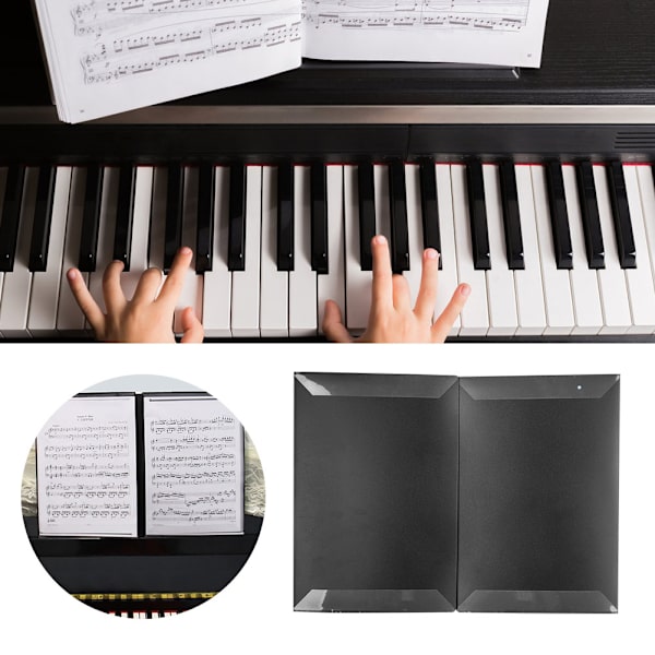 A4 Notmapp 6 Sidor Pianonoter ABS Material Gitarr Violin Expansionsklämma