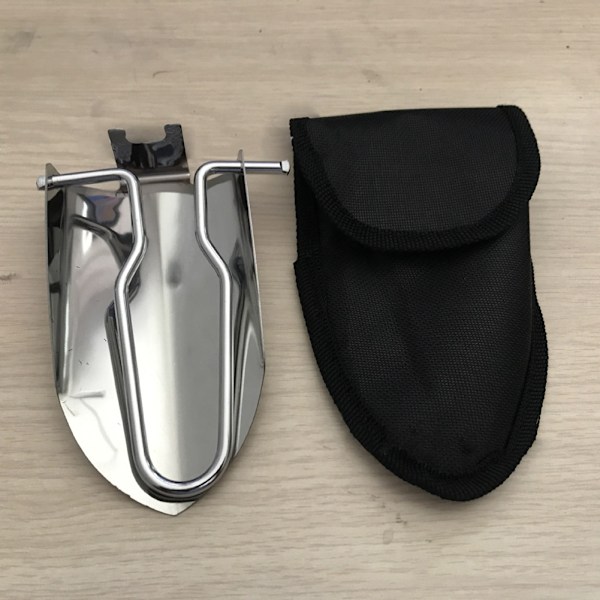 Mini sammenklappelig skovl i rustfrit stål til udendørs rejser