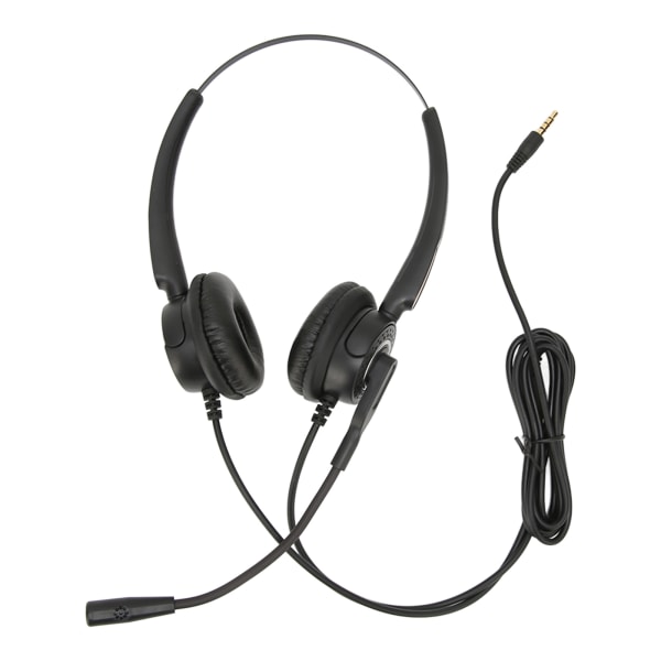 Call Center Headset Intelligent Noise Reduction Telefon Headset med 3,5 mm kontakt för telefoner PC