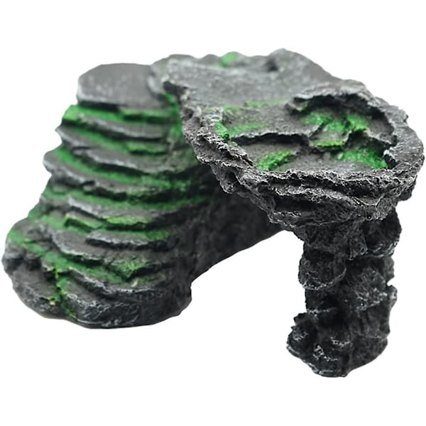Havskildpadde ly terrasseterrasse skildpadde hul hud dekoration akvarium skjult krybdyr harpiks tan rock skægget drage krybdyr rekvisit dekoration
