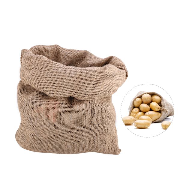 Stor kapacitet Grov hampa förvaringspåsar Potatis förvaringspåsar Burlap Potatispåse