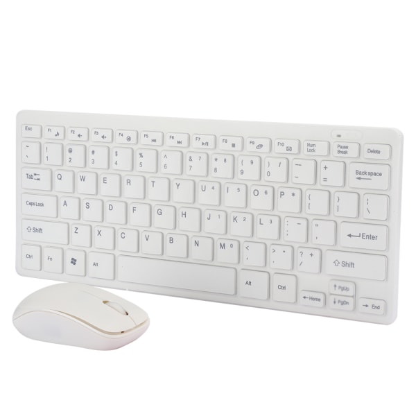 2.4G langaton näppäimistöhiirisarja set suojalla USB vastaanotin kannettavaan toimistopeliin Plug and Play (White K&#8209;03)