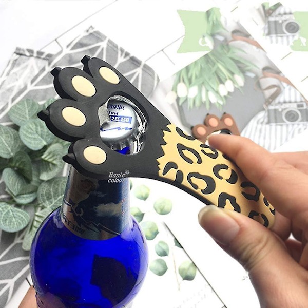 Søt Tegneserie Kawaii Poteflaskeåpner - Svart Leopardmønster