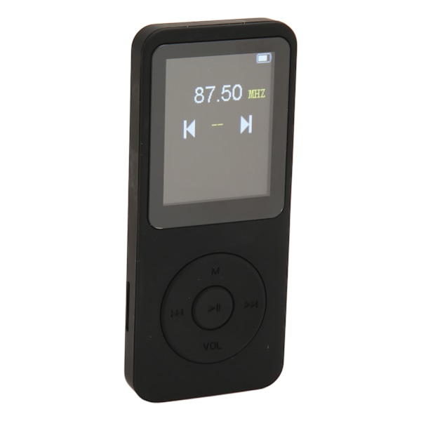 MP3-spiller med Bluetooth 5.0 1W 8Ω HD-høyttaler FM-radio HiFi tapsfritt lyd Multifunksjonell bærbar MP3 MP4 musikkspiller