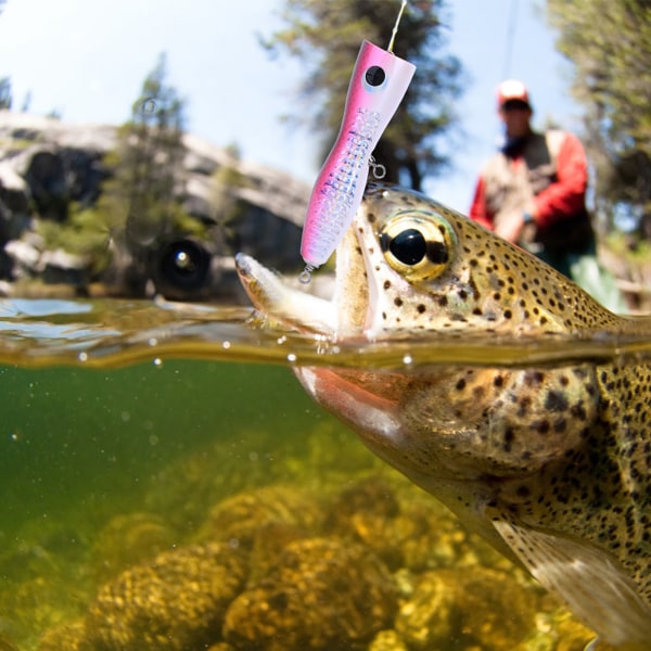 Træ Stor kunstig Popper Fisk Lure Topwater Simulering Agn Hav Fiskegrejpink