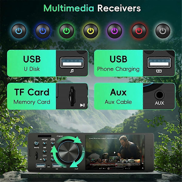 Bil Stereo Single Din 4 Tommer Touch Screen MP5 Afspiller