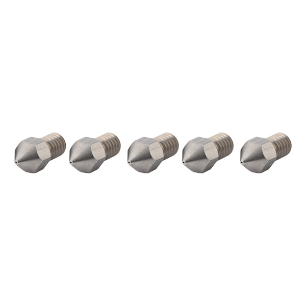 5PCS 3D-skrivarmunstycke i rostfritt stål M6 för 1,75 mm filament (1,75/0,4 mm)
