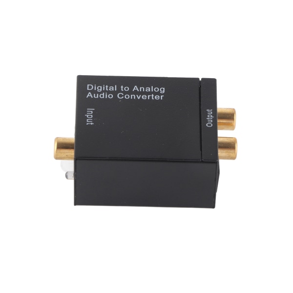 Digitaali-analogimuunnin DAC-dekooderi Toslink- ja koaksiaalituloilla analogisille 2RCA-lähdöille Musta isäntä USB -kaapeli kuituoptinen kaapeli