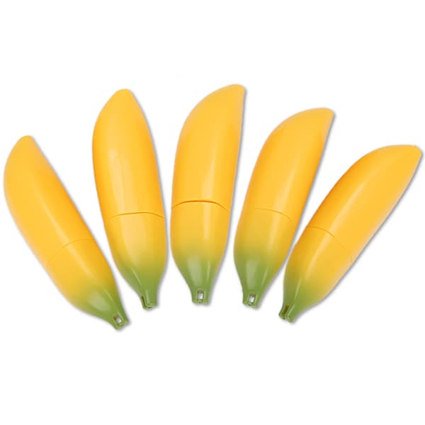 5 stk. bananformet DIY tom læbestifttube læbepomadeflaskebeholder indvendig diameter 12,1 mm