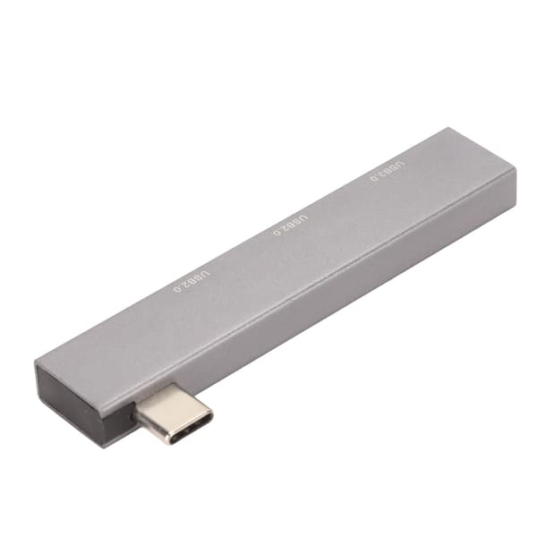 3-i-1 dokkingstasjon Type C til USB3.0 2USB2.0 5 Gbps høyhastighets dokkingstasjon i aluminiumslegering