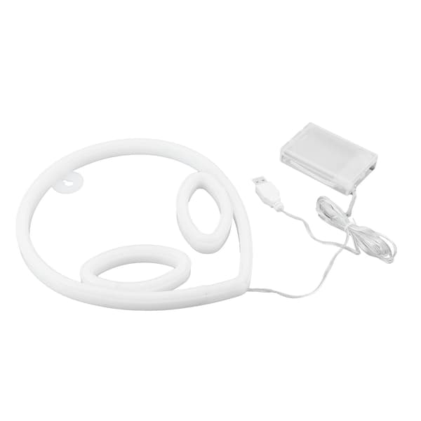 Alien Neonskylt Innovativ Väggdekoration Nattlampa Batteri/USB-driven Blå