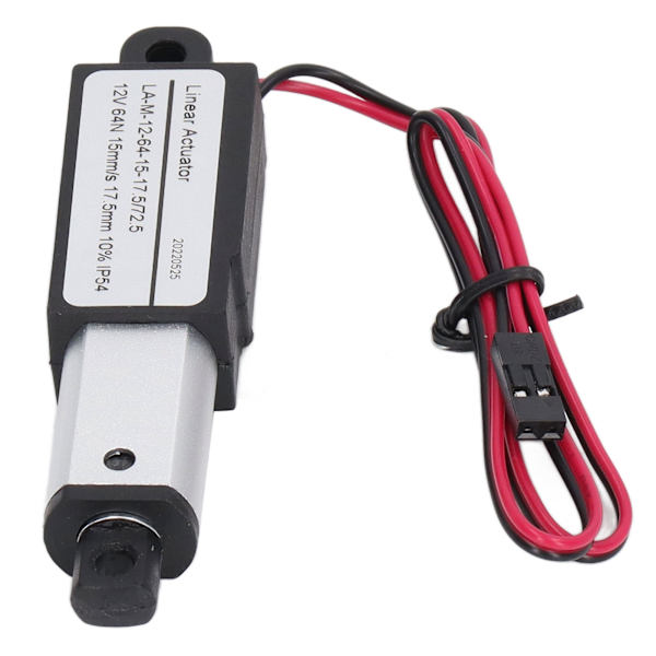 Elektrisk mikro lineær aktuator Aluminium ABS jævnstrømsforsyning Mini Motion aktuator til landbrugsmaskiner 12V 17.5mm 0.7in