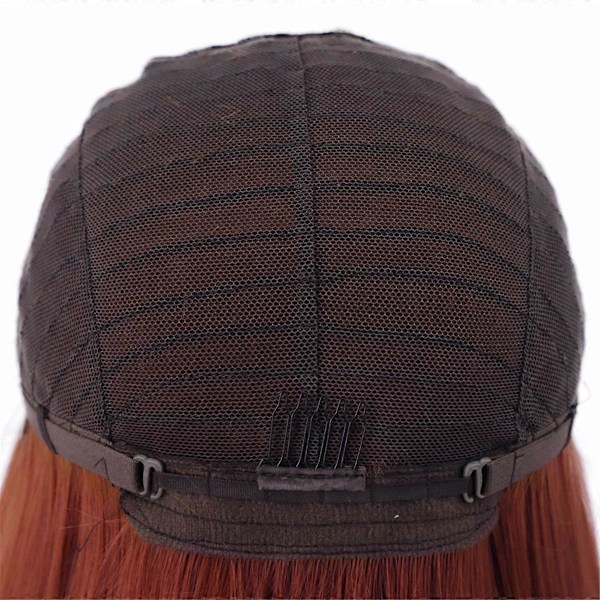 32 tommer Lang Rett Highlight Blond Front Parykk Cosplay Parykk