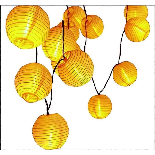 Aurinkokennovalot ulkokäyttöön puutarhaan, 20 LED lyhtyä joulukoristeeksi, köynnös Guinguette aurinkolyhdyt vedenpitävät - lämmin valkoinen