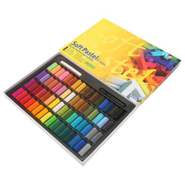 Myke pasteller 64 farger Profesjonell enkel blanding av minipastellpinner for nybegynnere Kunstnere Tegning og håndverk