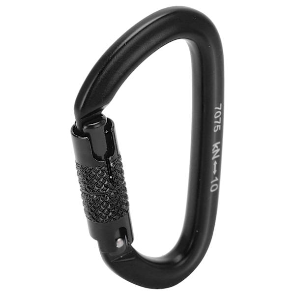 Aluminium Auto Locking Klättring Karabiner Clips Twist Lock DRing Clip Hook för Vandring (Svart Nr 8 Auto Locking Karabiner)