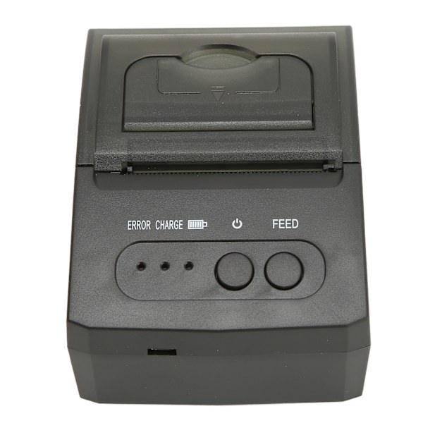 Termisk printer bærbar 58mm papirbredde 2000mAh genopladelig termisk etiketprinter 100 til 240V EU-stik