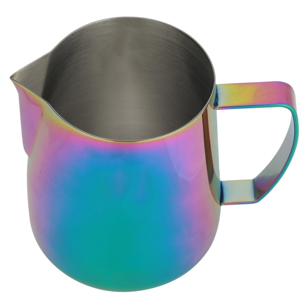 Färgglad Tjock rostfritt stål Kaffe Mjölkskummande kopp Kanna Kanna för hem Kaffe Latte Art600ml