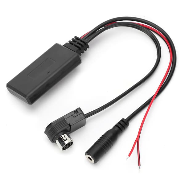 Bluetooth AUX-kabeladapter med mikrofon, håndfri opkald til smartphone til Alpine-radioer