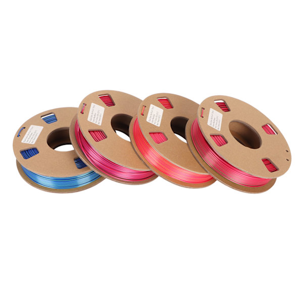 4 ruller silke dobbelt farve filament PLA filament 1,75 mm rød guld rød grøn rød blå grøn 3D printer filament bundt