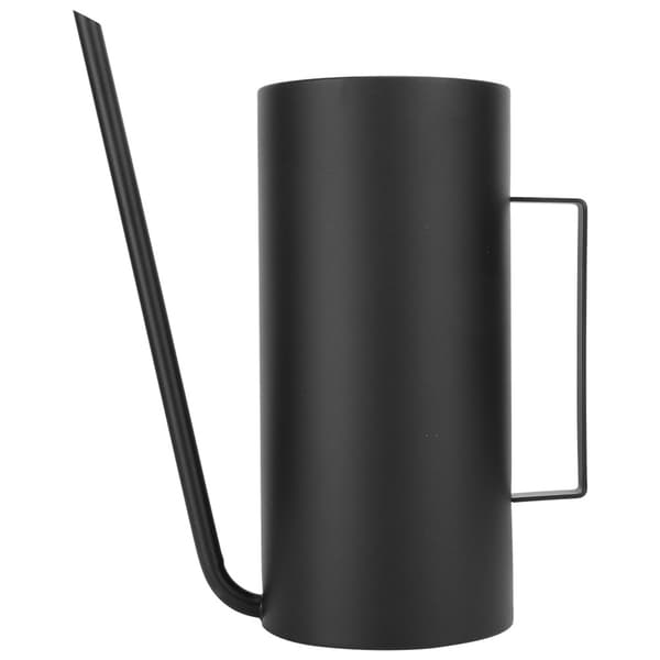 Vandkande i rustfrit stål med lang tud til blomster og planter til terrasse, have og græsplæne, sort 1,5L