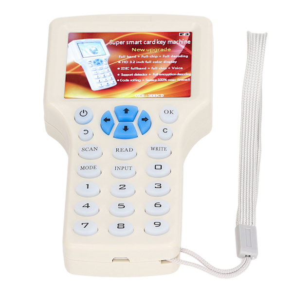 NFC-kortkopierare IC-kortläsare ID-nyckelskrivare 10 frekvens 2,8-tums display för 125 kHz 250 kHz