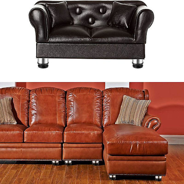 Justerbare sofaben i rustfrit stål - 4x runde møbelben (5 cm)