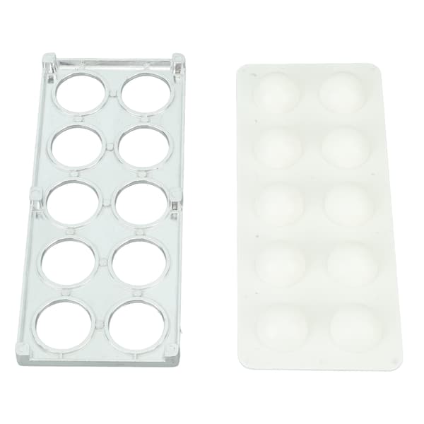Ravioli Maker Press 10 hål Järn ABS Hållbar Fyrkantig Ravioli Maker för Hem Dumpling Making Silver