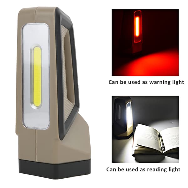 Multifunksjonell LED COB Ladelampe Vanntett Sterkt Lys med Elektrisk Mengdevisning for Utendørs Camping