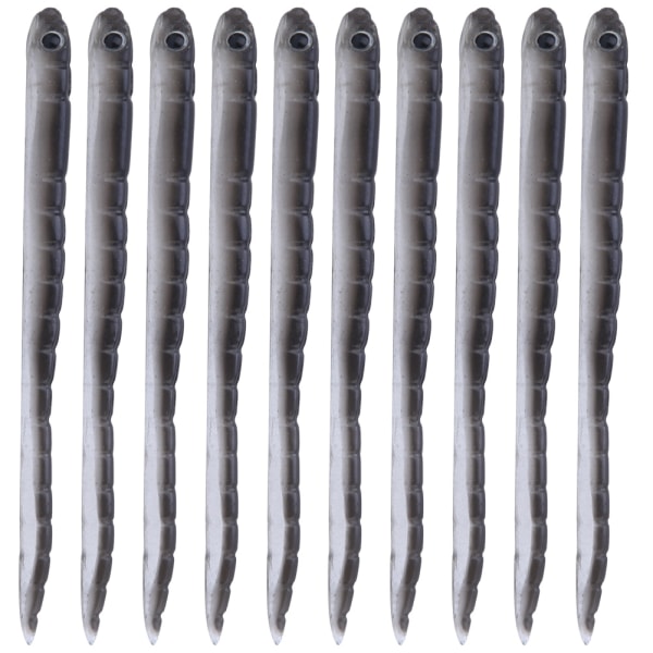 Silikon, kunstig orm, meitemark, myk fiskelokk Agn, fiskeutstyr (10 stk, 1,7 g, 9 cm)