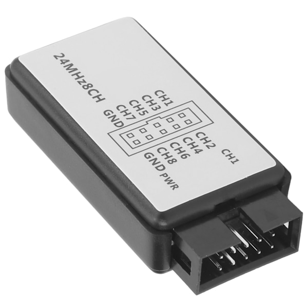USB-logikanalysator 8-kanals minienhet med kabel för ARM FPGA 24 MHz ‑0,5 V‑5,25 V