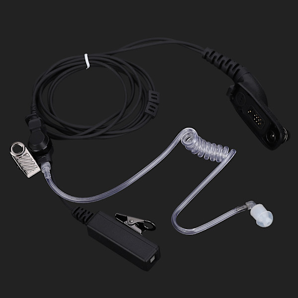 2-bens Air Tube Walkie talkie ørestykke PTT hovedtelefon Audio Surveillance Kit til Motorola