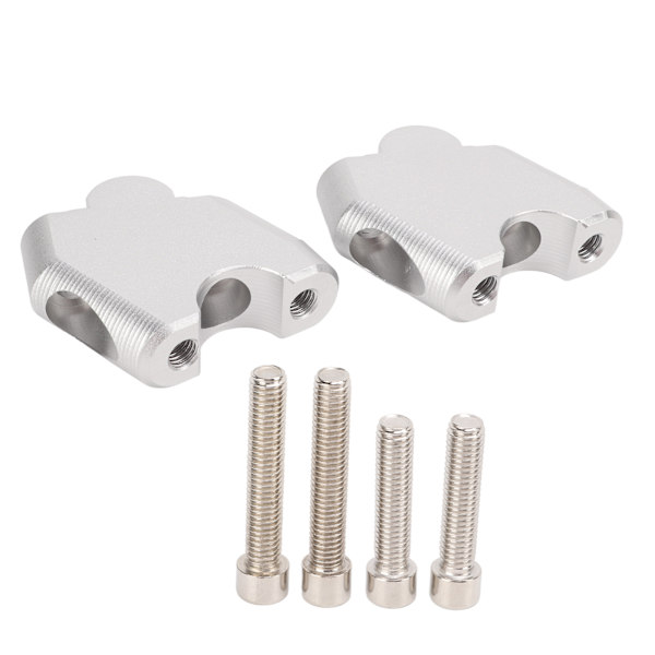 2 stk. styrforhøjerspændeklemme i aluminiumlegering, udskiftning til CB500F CB500X 2013‑2017Sølv